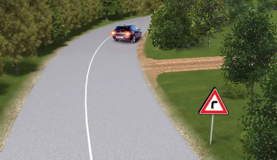 Is reversing allowed at this dangerous curve?