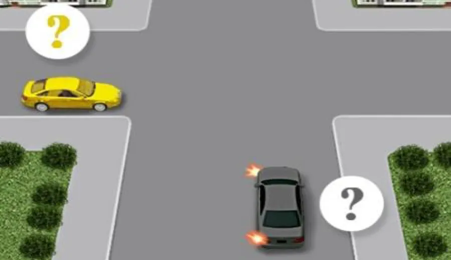 How will the vehicles pass each other in a residential area?