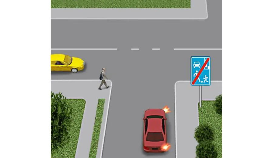 You, as the driver of a vehicle, when leaving a residential area, must give way to: