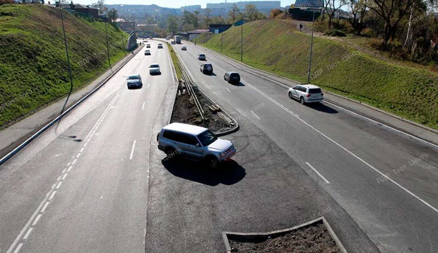 Is a U-turn allowed in the median openings on a motorway?