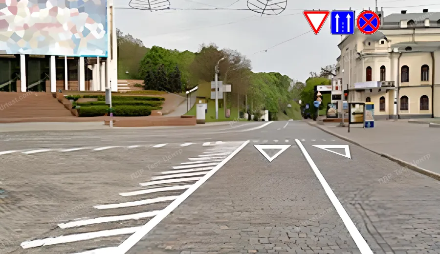 If you are driving straight ahead, must you give way to vehicles approaching from the left?