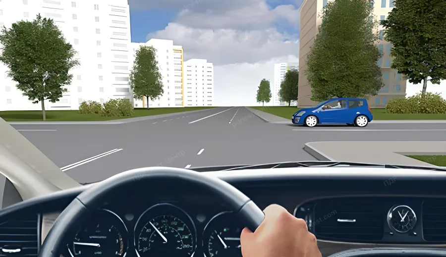 What is the order of passage of vehicles at this intersection?