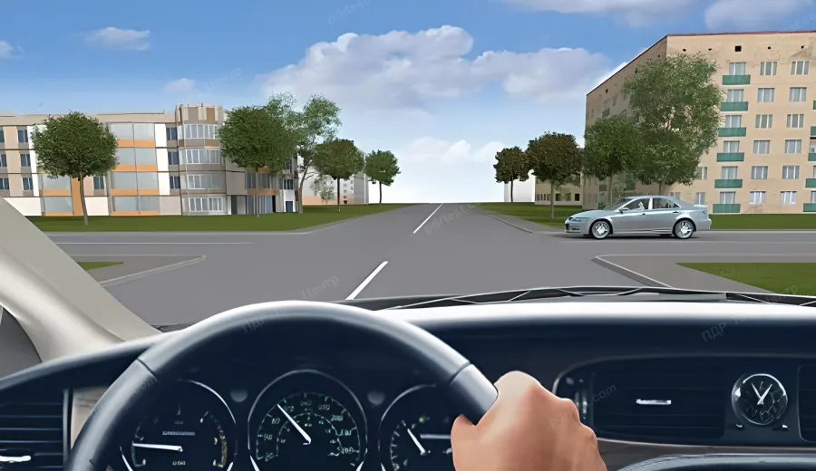 What is the order of passage of vehicles at this intersection?