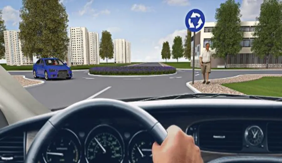 What is the order of passage of vehicles at this intersection?
