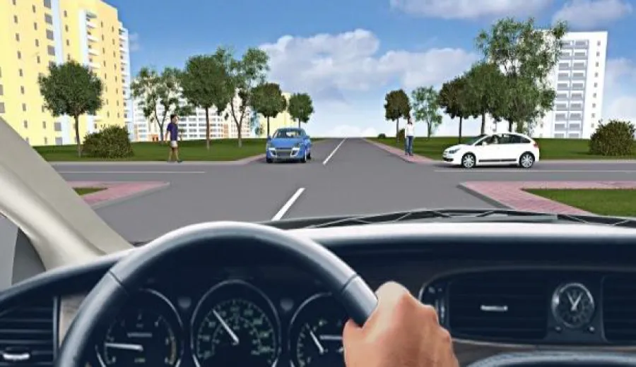 What is the order of passage of vehicles at this intersection?