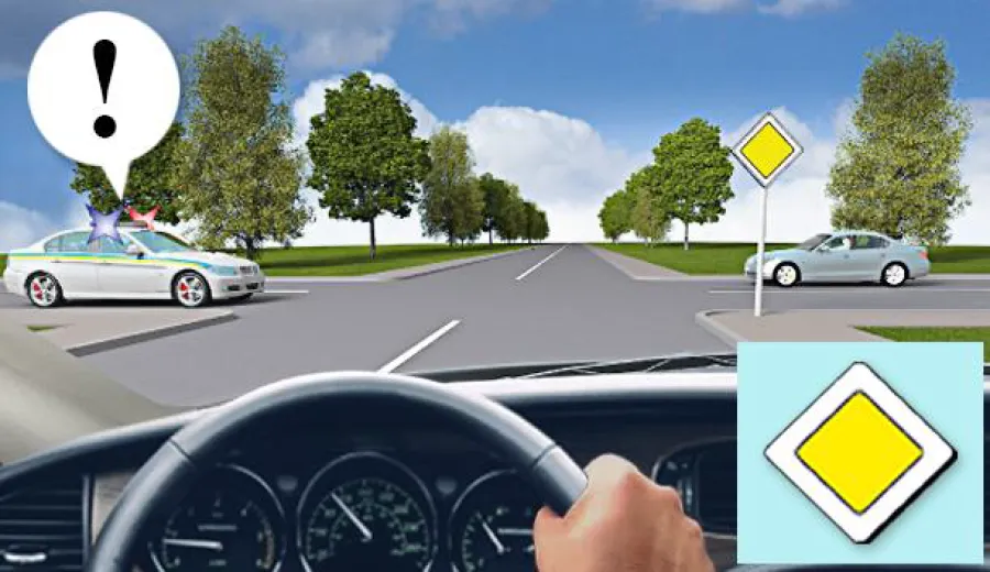 You will pass the intersection: