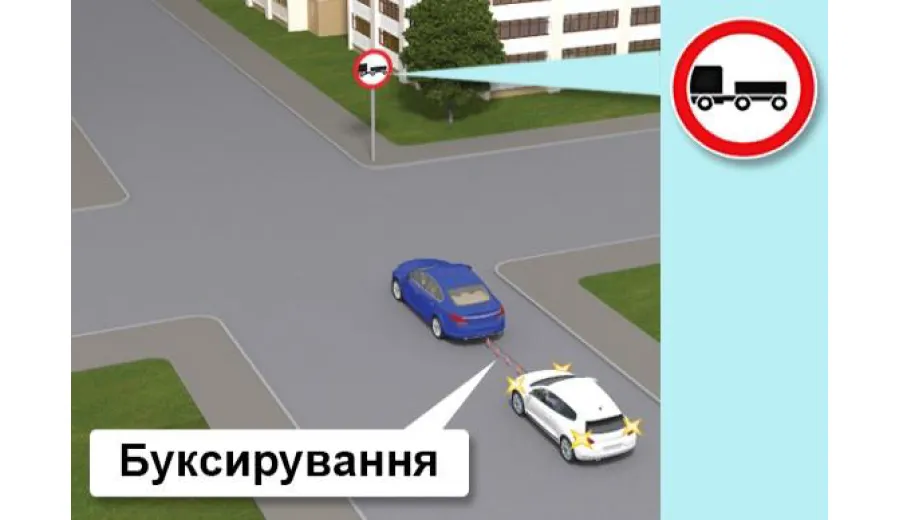Чи дозволено буксирування прямо?