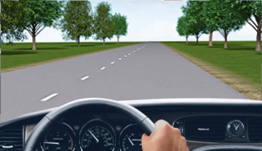 Which maneuver is prohibited by the depicted road marking line?