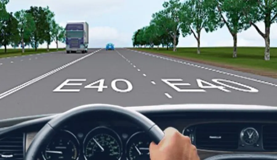 What does the inscription on the carriageway mean?
