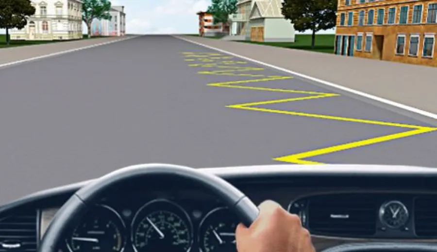 This road marking designates: