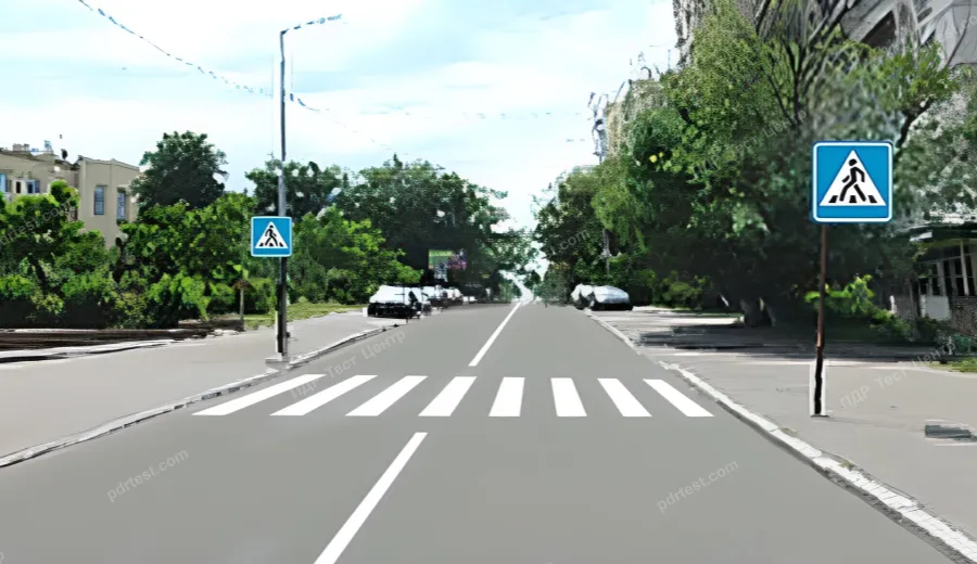 Вы приближаетесь к пешеходному переходу, на подходах к которому и непосредственно на нём нет пешеходов. Можете ли вы проехать, не снижая скорость?