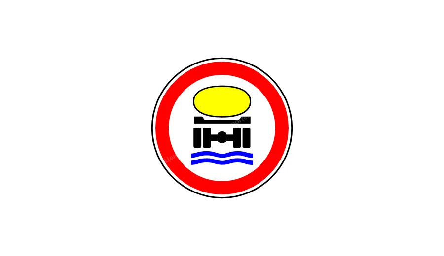 Зображений дорожній знак забороняє рух: